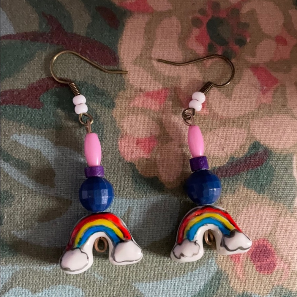 Cute rainbow, bisexual colors earrings